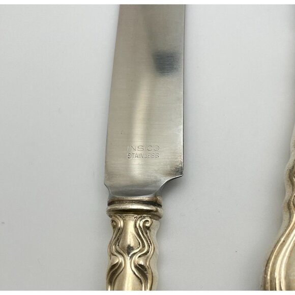 Insico Stainless Dinner Knives With Ornate Handles Set of 6 Chalon Chatsworth - Picture 2 of 10